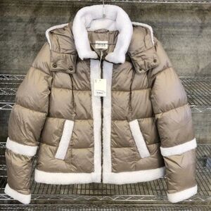 A.N.A Womens Tan PufferCoat